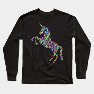 Jumping and colorful Unicorn- Long Sleeve T-Shirt